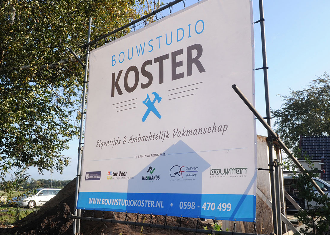 Bouwstudio Koster bouwbedrijf logo in Veendam