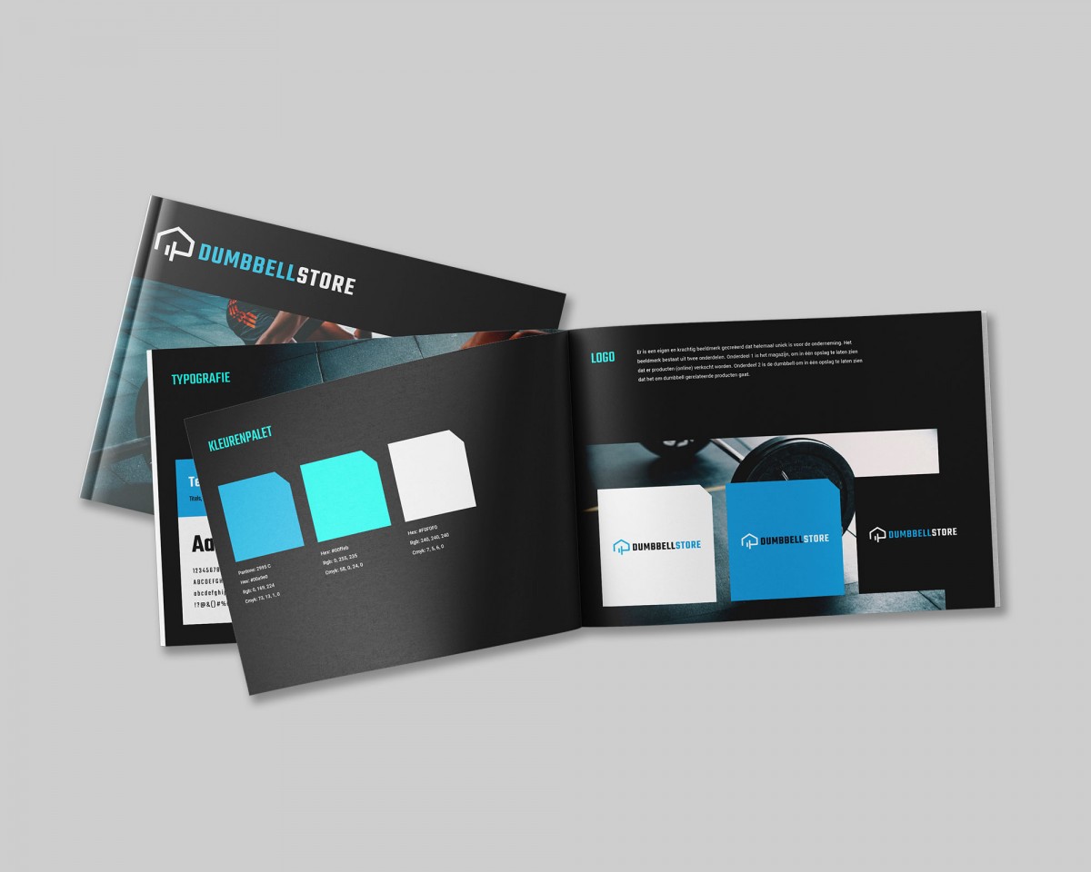 Dumbbellstore Huisstijlhandboek mockup