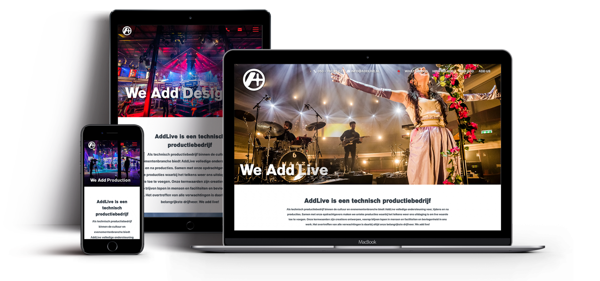 Addlive transparant DE MERKSTUDIO Website mockup portfolio