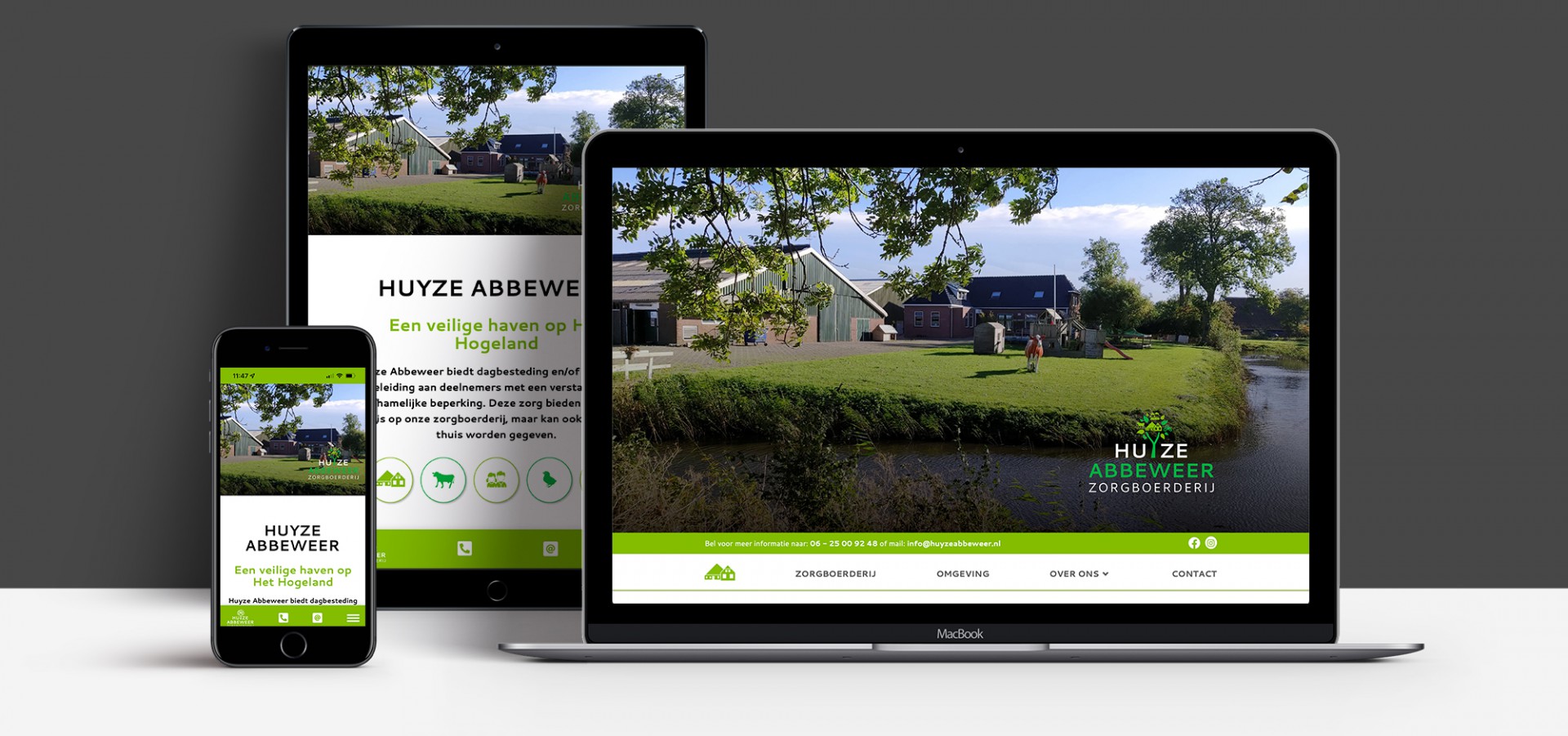 Huyze abbeweer website mockup 24 02 22