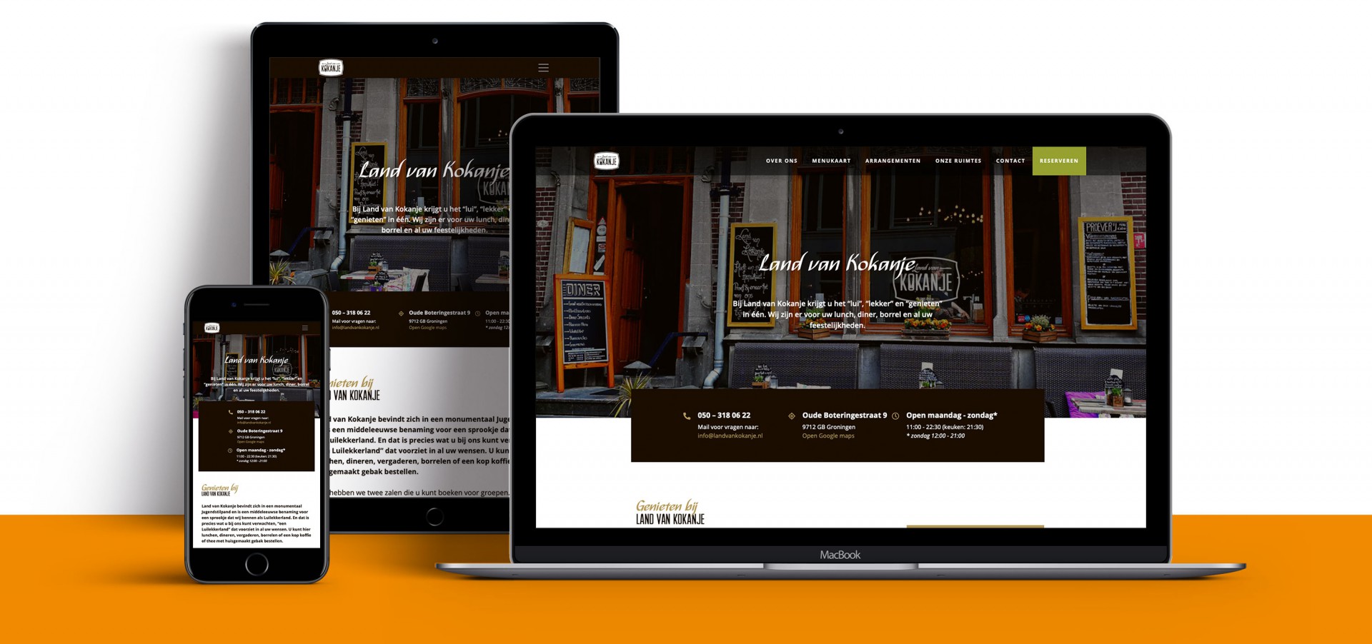 Land van kokanje Website gemaakt door De merkstudio