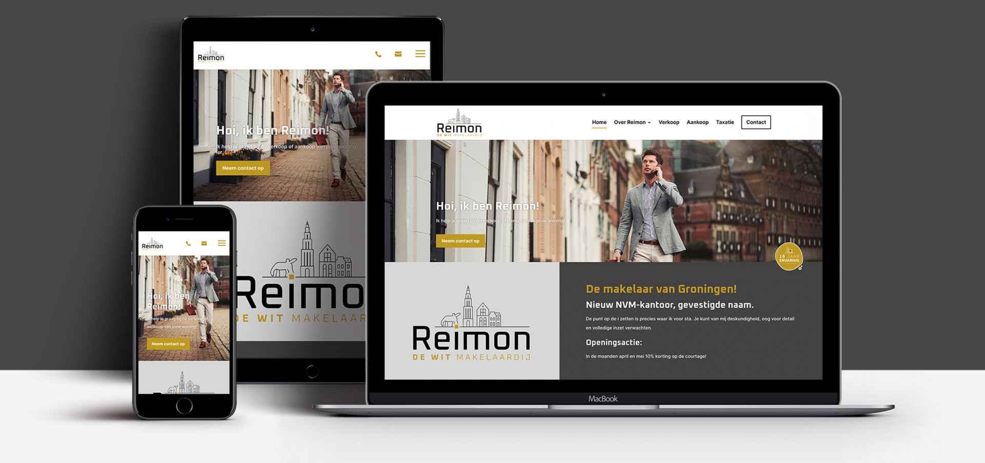 Reimon de wit makelaardij website