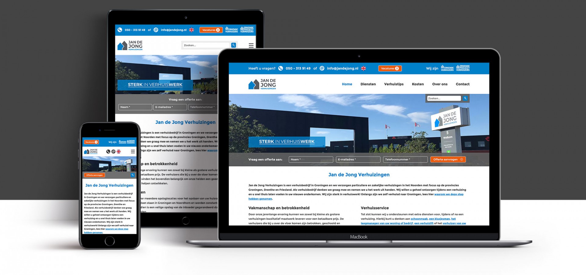 Website Jan de Jong Verhuizingen De Merkstudio v5
