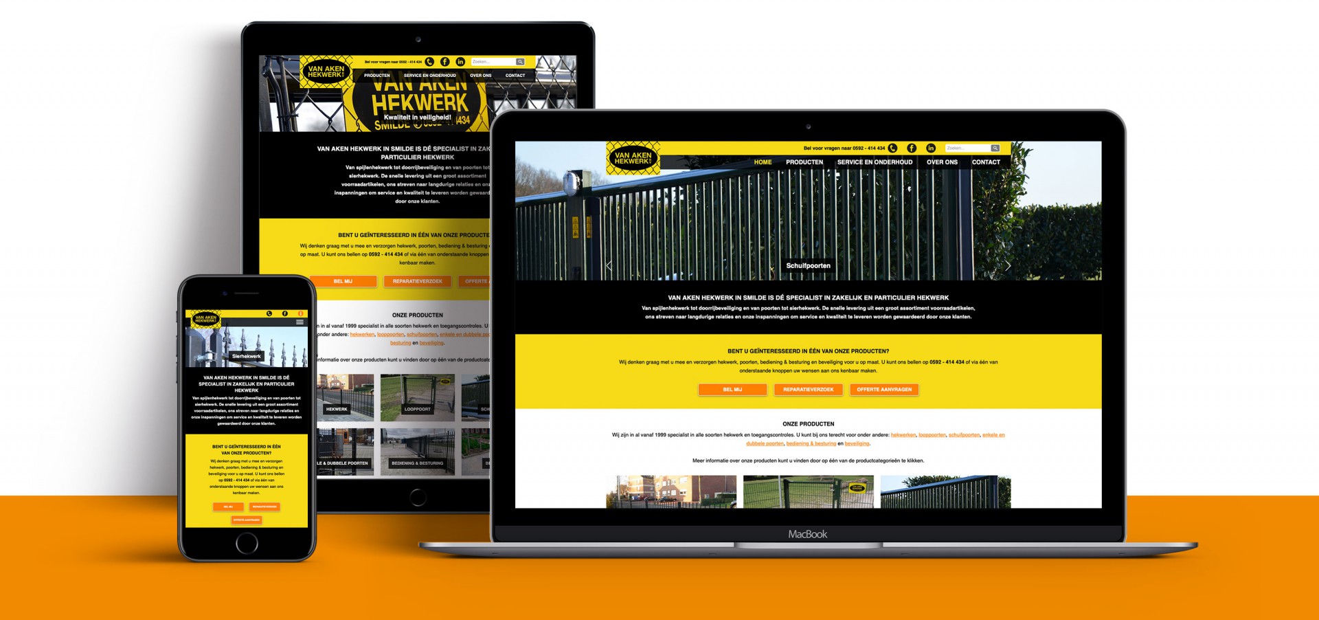Website Van Aken Hekwerk Smilde