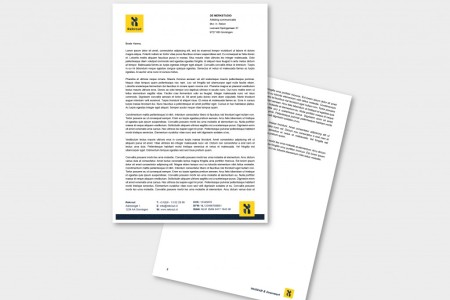 Briefpapier sjabloon ontwerp