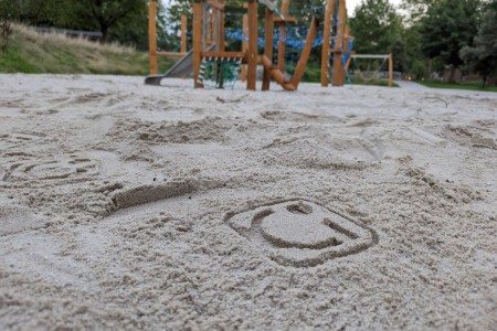 Stempels in het zand