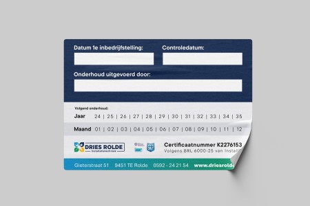 Ontwerp stickers Dries Rolde
