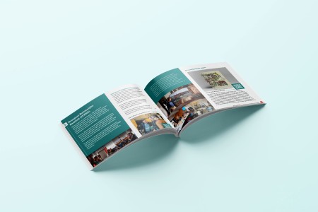 Ontwerp jaarverslag in magazine-stijl