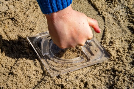 Zandstempel voor ludieke actie