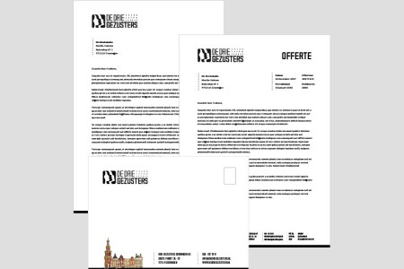 Briefpapier en envelop ontwerp