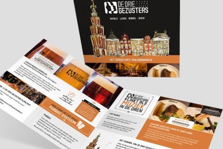 Ontwerp folder voor verspreiding in Groningen