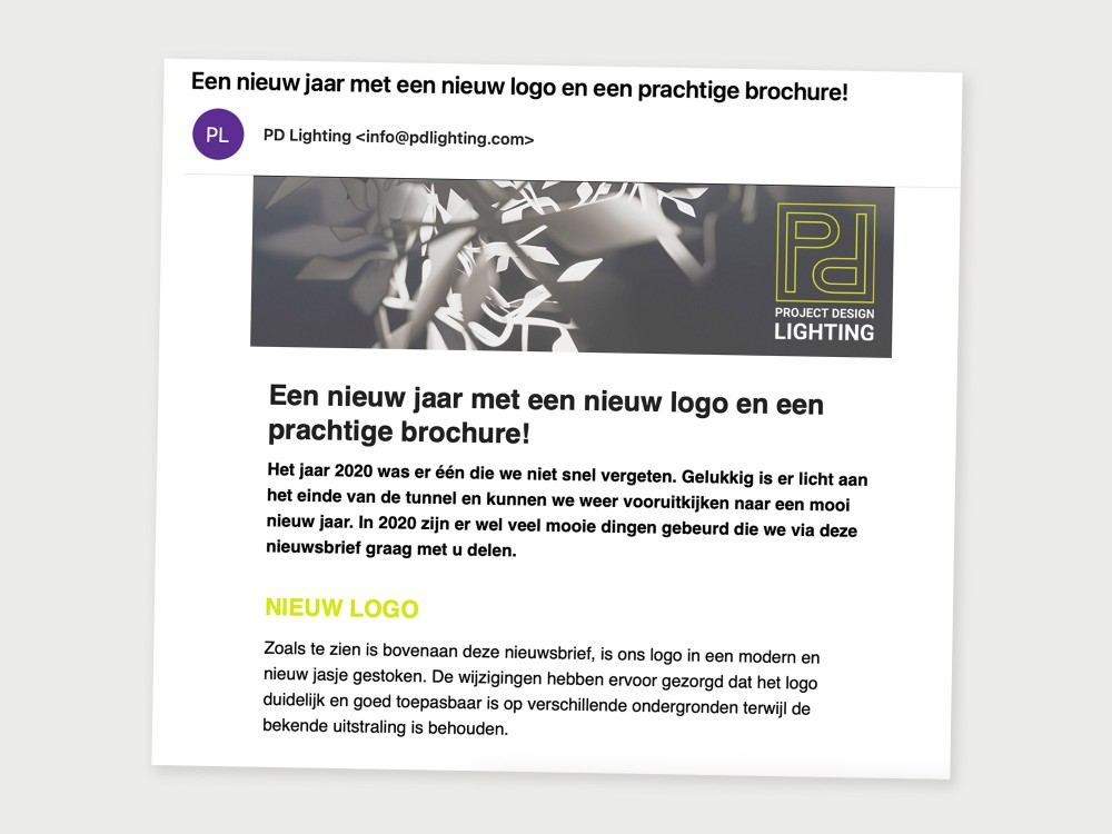 NIEUWSBRIEF PD LIGHTING